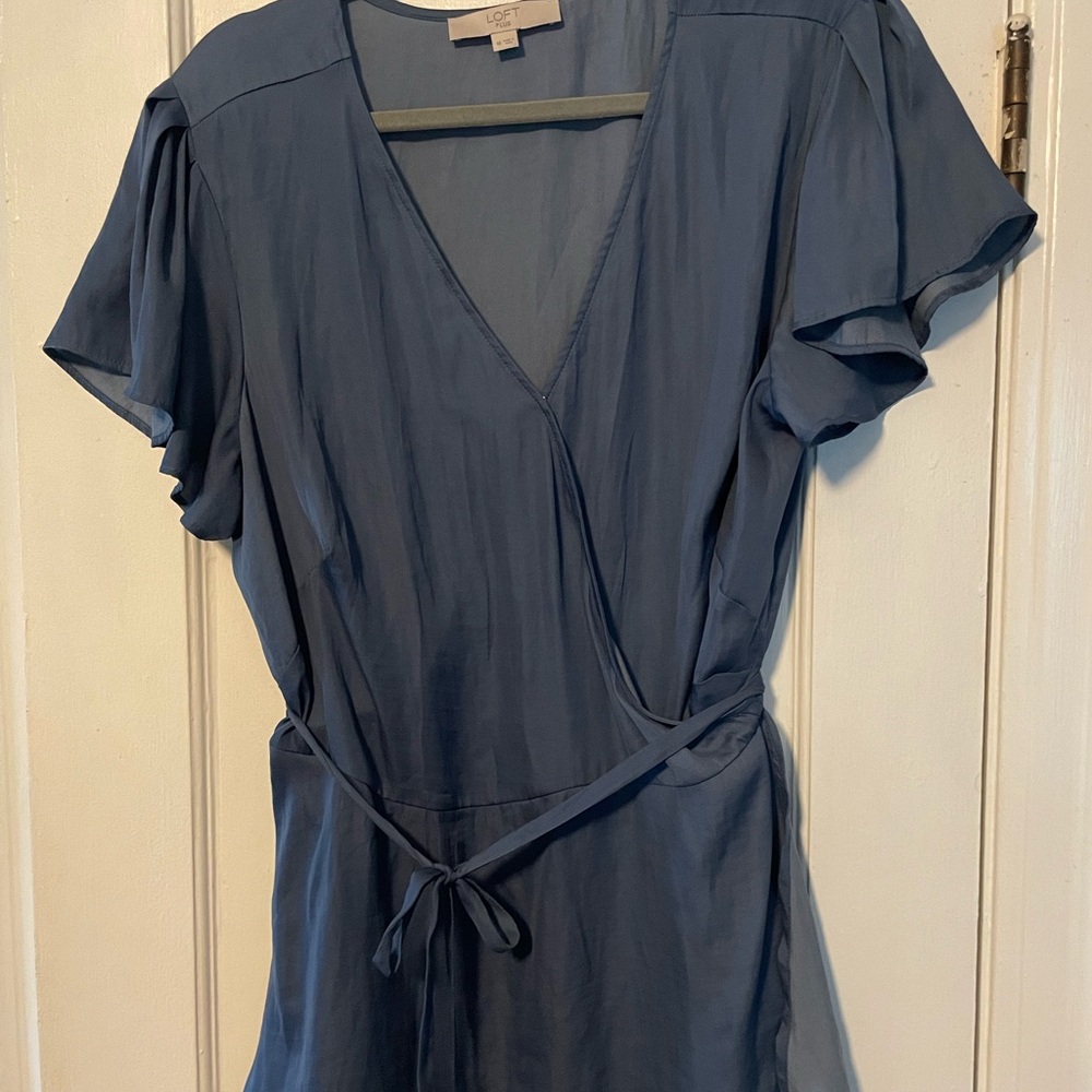 LOFT Plus Slate Blue Blouse
